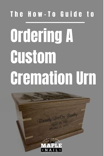 text on image reads: Ordering A Custom Cremation Urn
